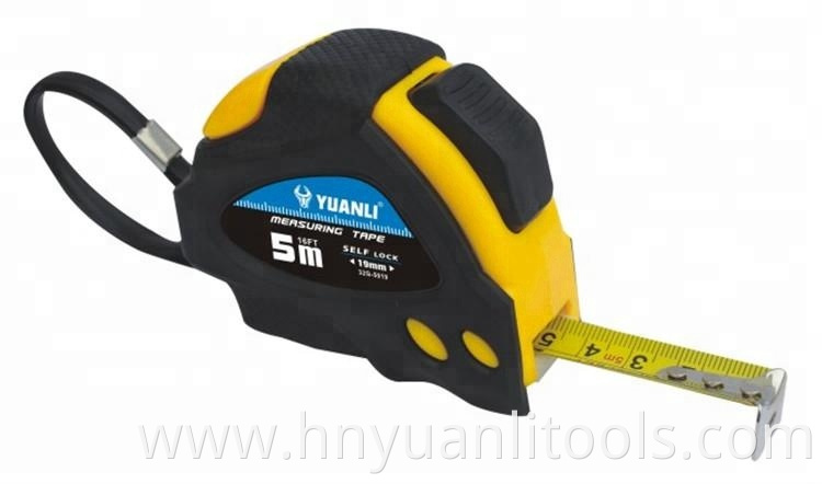 Made in china ABS auto lock 5 Meter 16 Feet steel feet tape measure